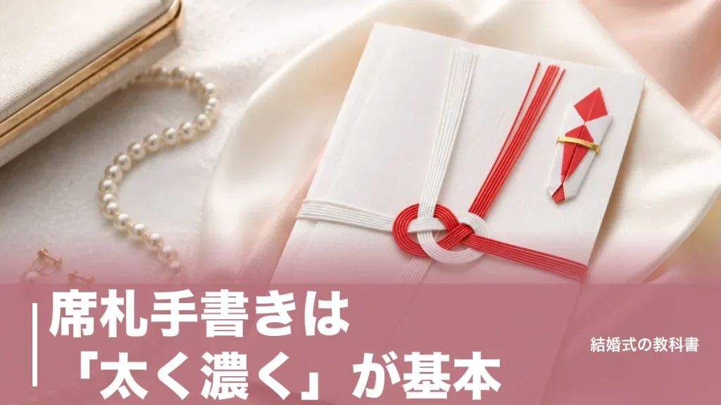 席札手書きは「太く濃く」が基本｜ペン選び・敬称・句読点なしのルールと文例集のアイキャッチ画像